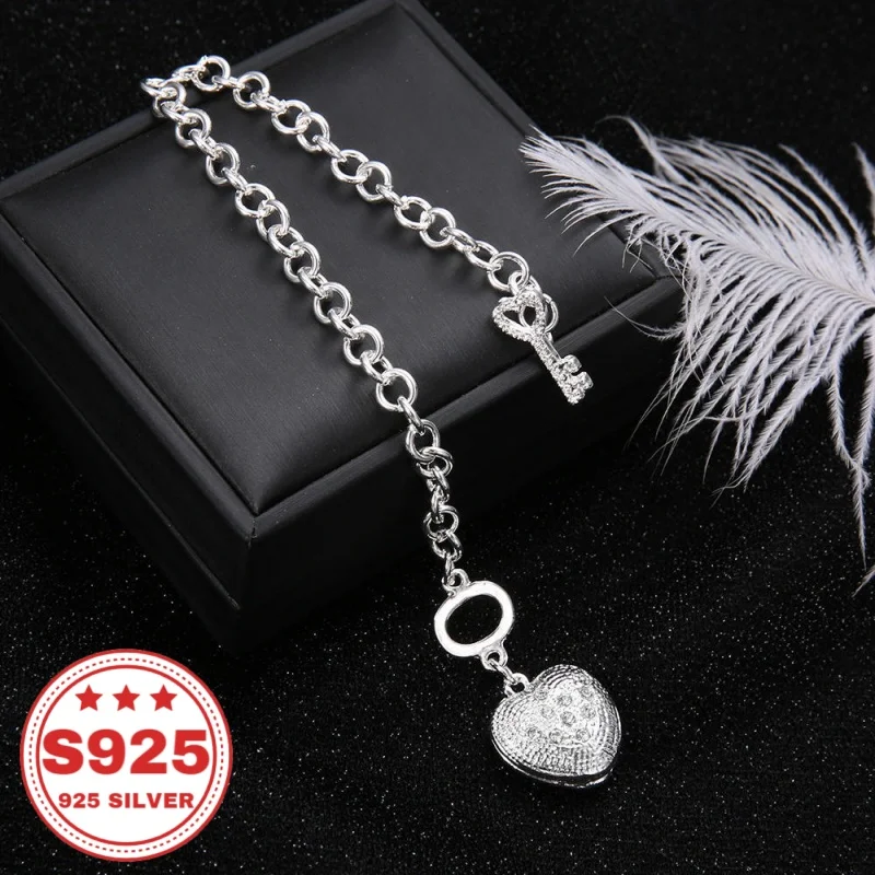 Handmade with Love, 925 Silver Heart Pendant Necklace, Unique Design, Stylish and Versatile, Perfect for Both Men and Women, a Thoughtful Gift for Lovers, Friends, and Family, Ideal for Valentine's Day, Anniversaries, and Holidays.