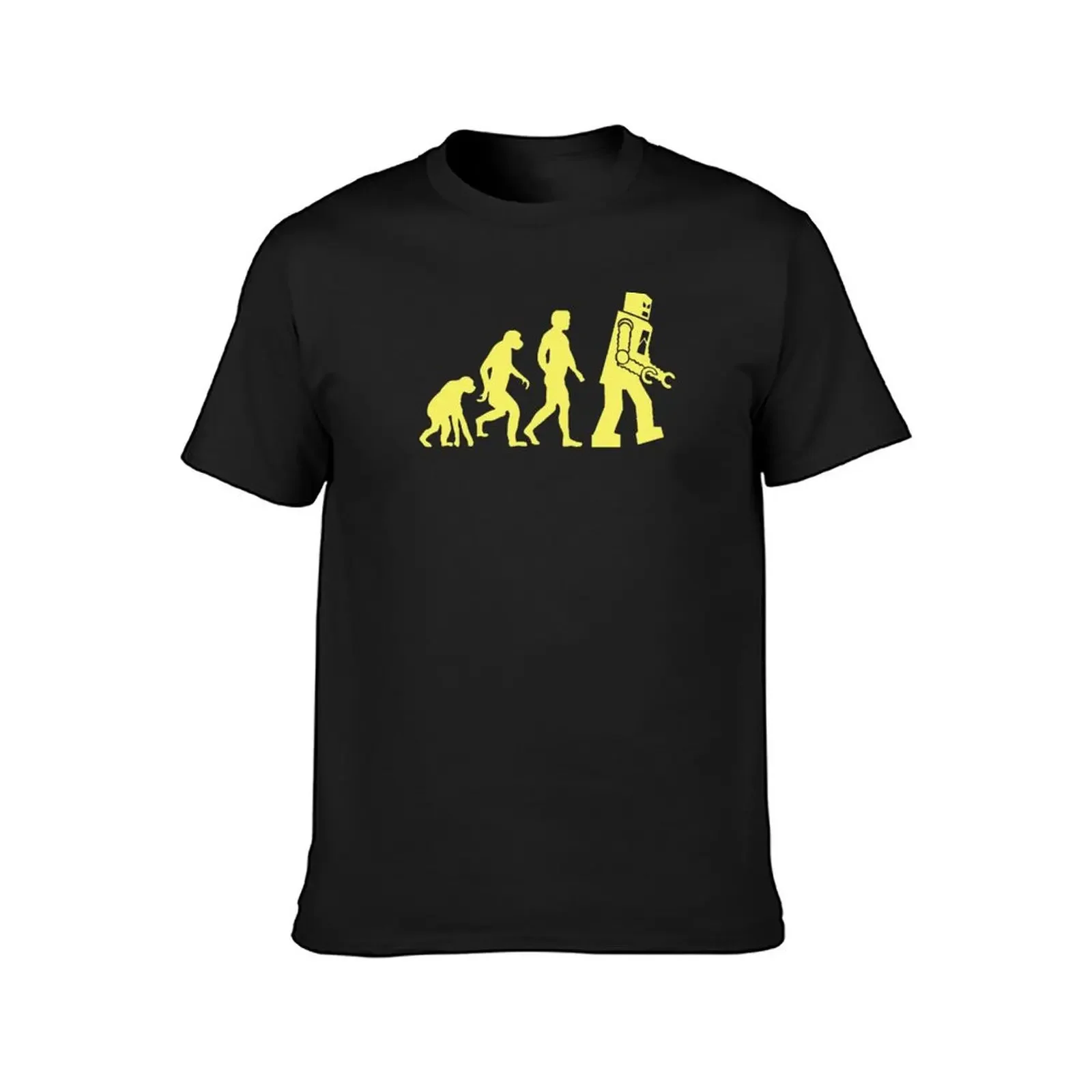 Sheldon Robot Evolution T-Shirt vintage korean fashion sports fans shirts graphic tees plain black t shirts men