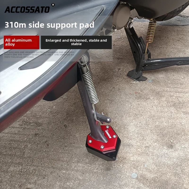 

For ZONTES 310M modified side support pad scooter heightened and enlarged non-slip all-aluminum side tripod small tripod pad