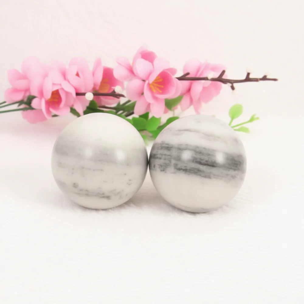 Chinese Traditional Jade Hand Balls Health Massage Sphere Natural Stone Grip Exercising Device For Daily Wellness