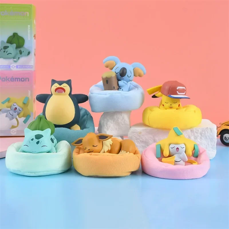 

Pokemon Action Figures Toys Anime Poket Gift Starry Dream Pikachu Snorlax Eevee Bulbasaur Monster Series Model Ornaments Toy
