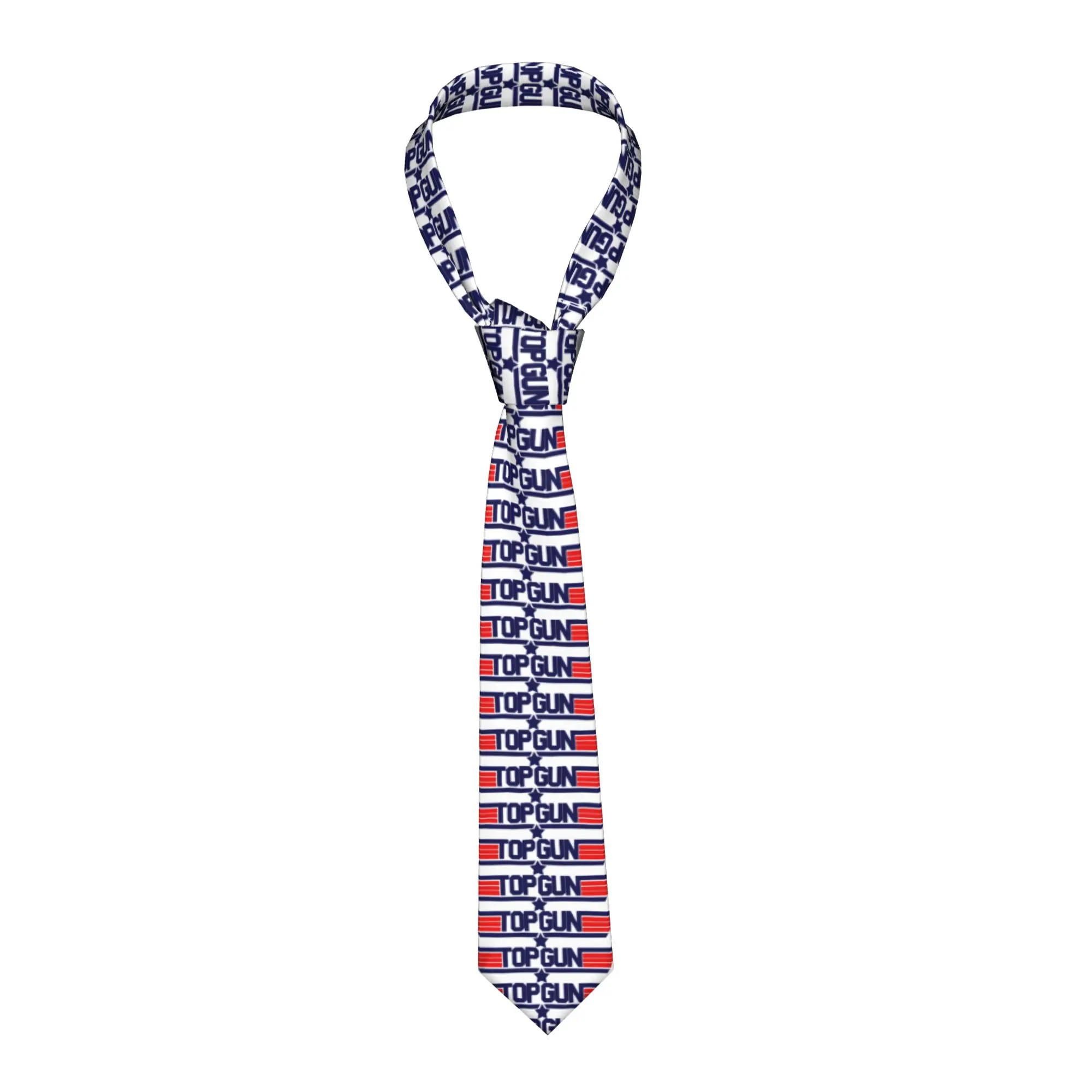 Top Gun USA Flag Wing Logo Tie  Daily Wear Party Neck Ties Men Classic Casual Necktie Accessories Quality Graphic Collar Tie