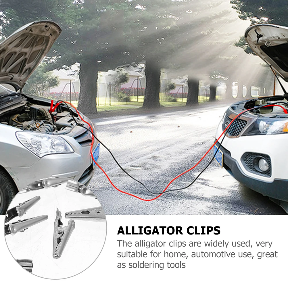 

8Pcs Stainless Steel Alligator Clips Electrical Test Leads Mini Alligator Clip Electrical Clamp for Wiring Soldering Testing