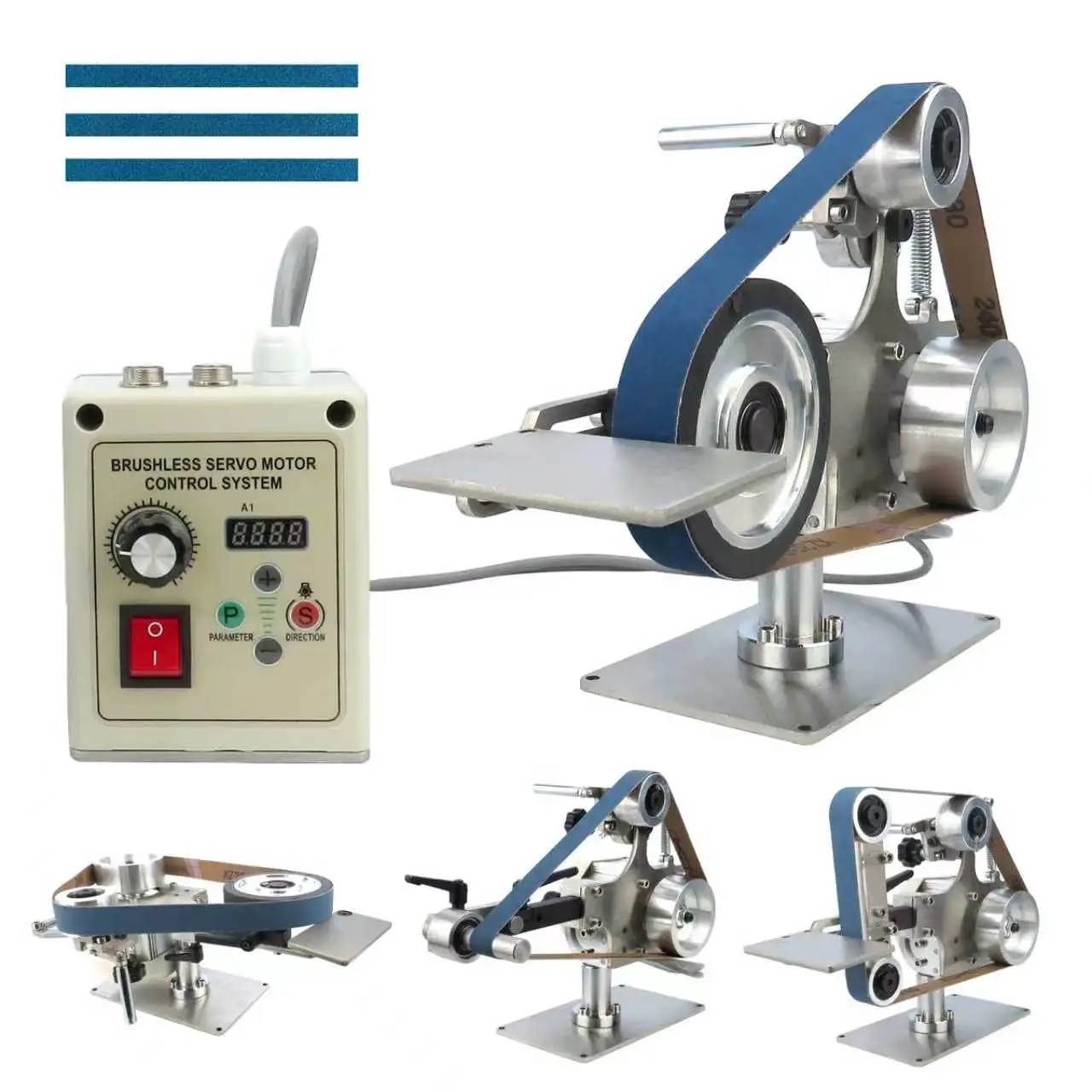 Direct sales industrial grade horizontal dual-purpose small - - belt sander export 550W stainless steel