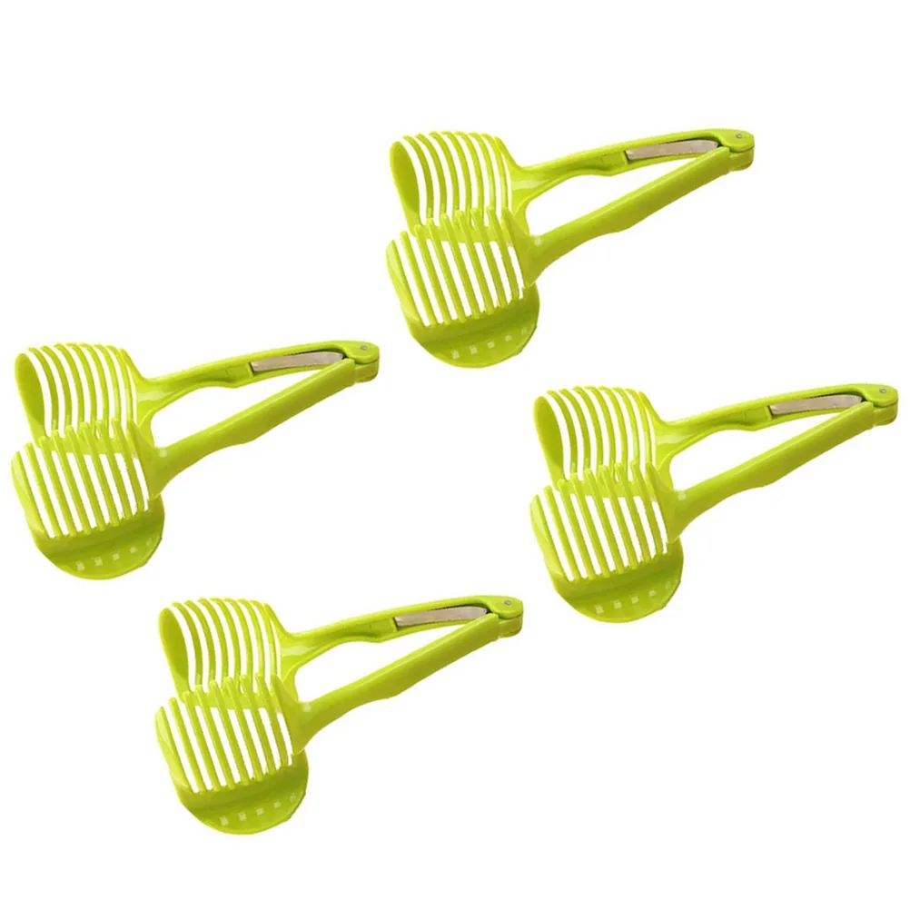 

4 Pcs Fruit Slicer Tomato Slicers Home Use Tool Vegetable Veggie Manual for Fruits and Vegetables