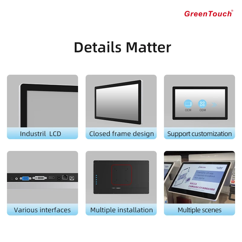 18.5 Inch Touch Monitor Response Time USB Interface For Fast And Precise Touch Performance