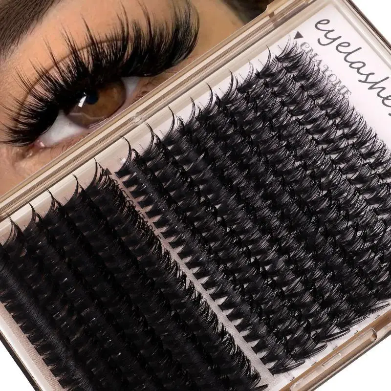 10D-100D 3D False Eyelash Kit DIY Segmented Lashes Single Cluster For Eyelash Extensions Resuable Natural Lashes
