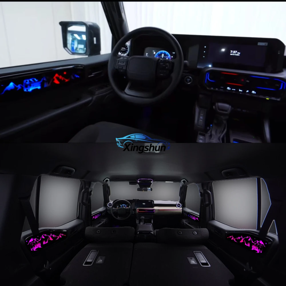 64 Colors Dynamic Ambient Light for Toyota Land Cruiser 250 LC250 Prado Interior LED Lighting Upgrade Accessories
