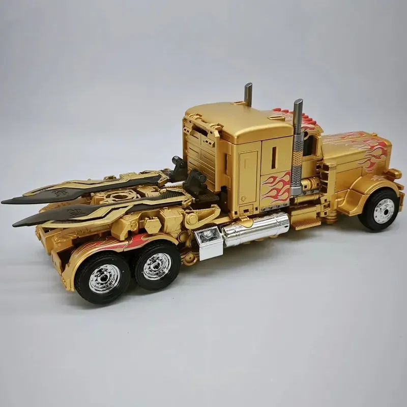 30cm transformação ouro robô brinquedos optimus prime liga estrela comandante brinquedos caminhão carro filme anime figura de ação crianças para brinquedos