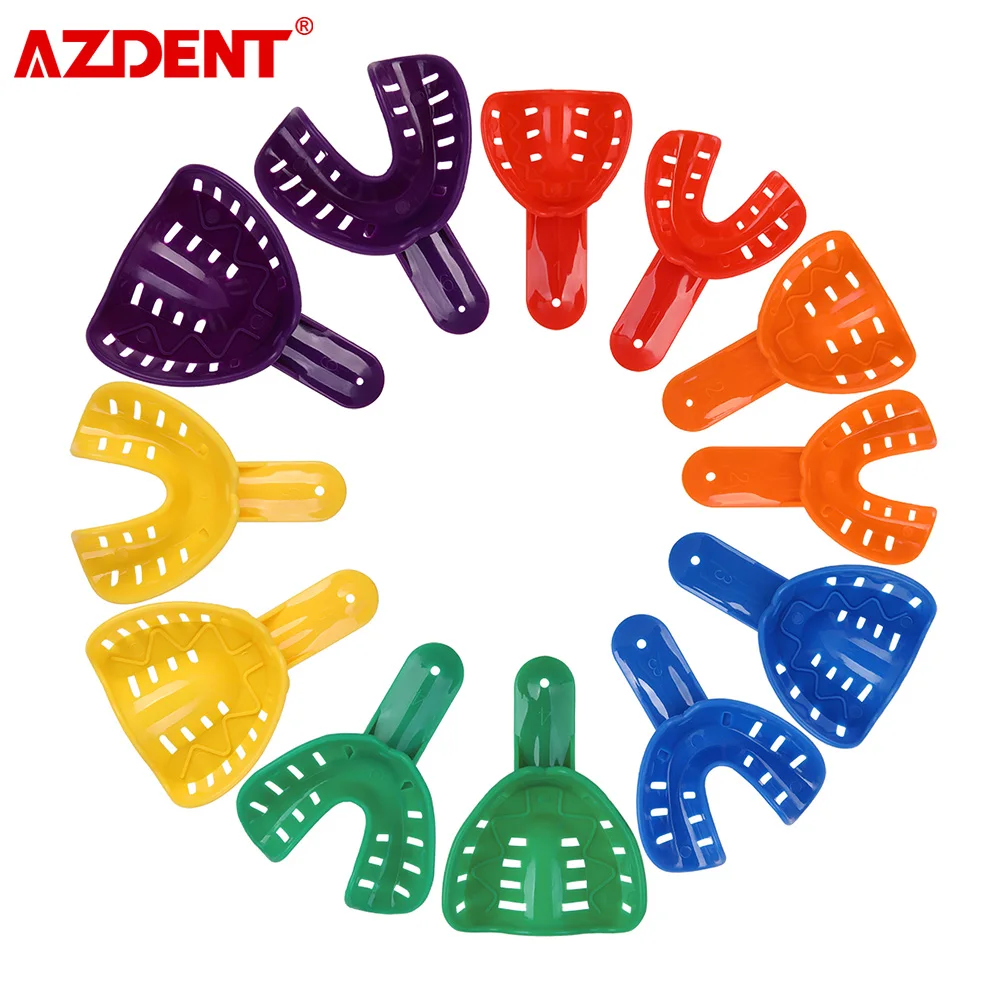 AZDENT 12pcs/Set Dental Plastic Trays Teeth Holder For Childrens and Adults Oral Care Tools