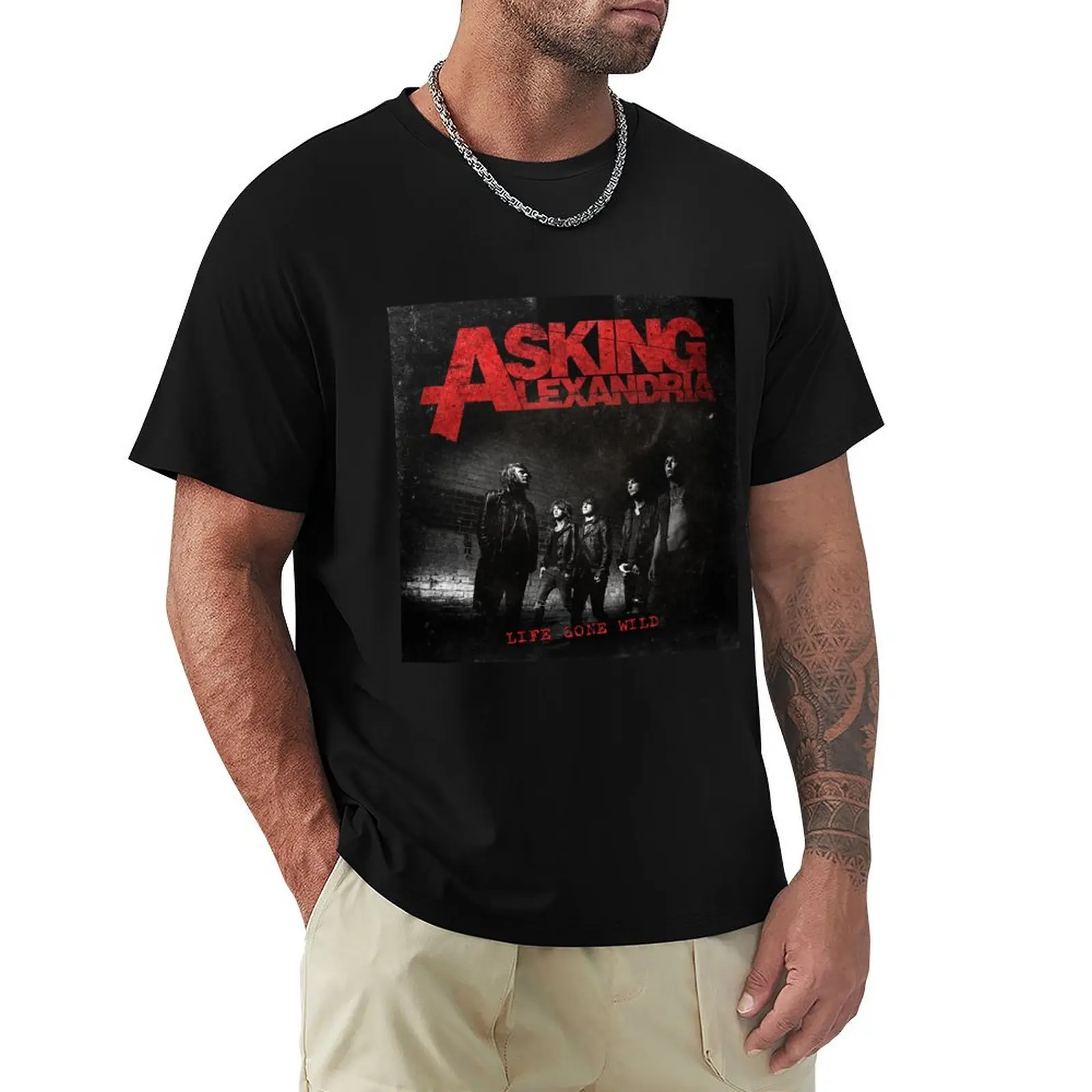 

Asking Alexandria Life gone wild T-Shirt graphics vintage anime shirt mens designer t shirt