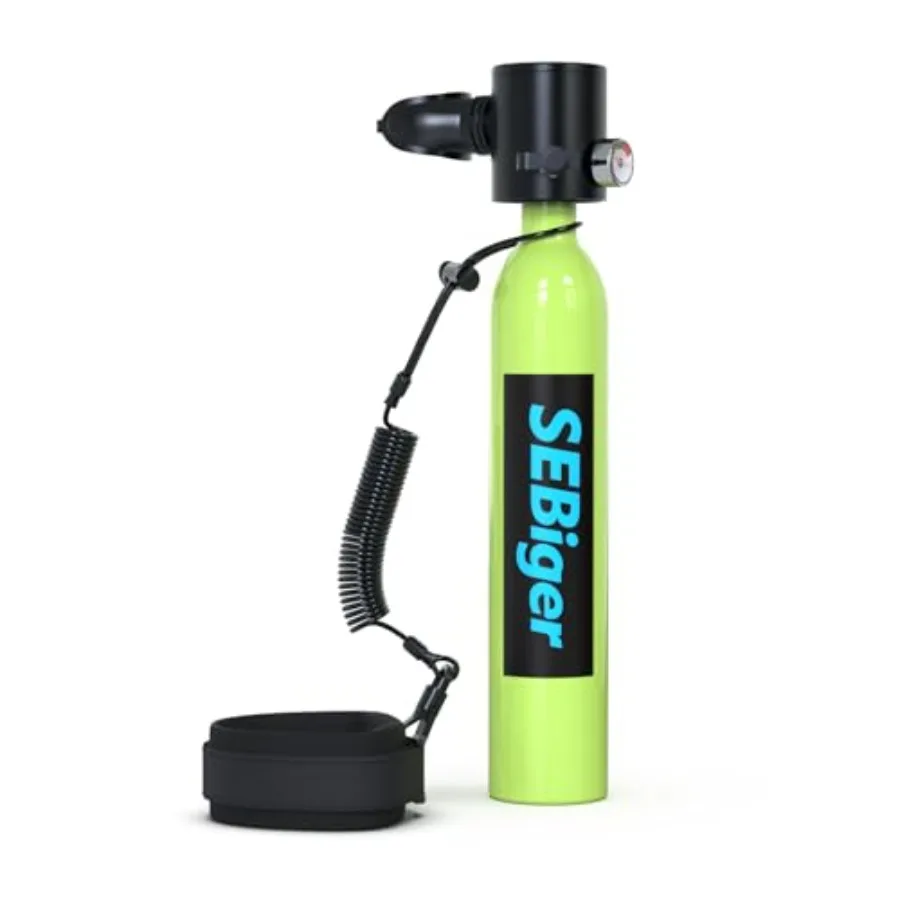 

Underwater Work/Recreation Diving Tank: Aluminum, Black, DOT-Certified Reusable 0.5L Pony Bottle Cylinder