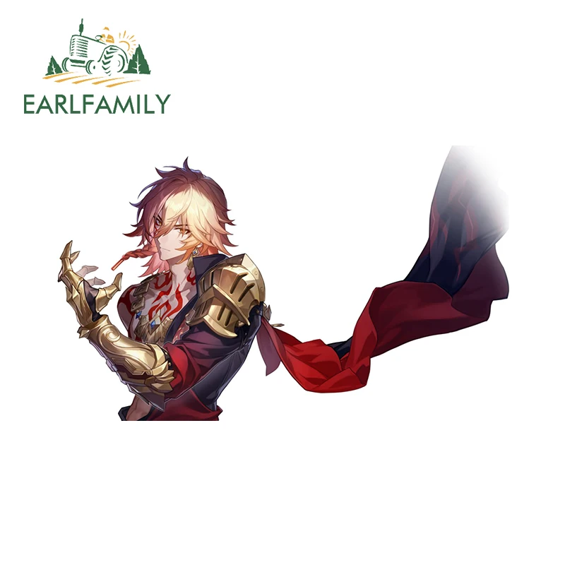 EARLFAMILY Peeking Handsome Honkai Star Rail Mydei Car Stickers Popular Anime Refrigerators Decals Waterproof Camper Accessories