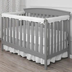 Thickened Crib Rail Cover Crib Guardrail Anti-collision Anti-bite Strip Quilted Fence Protective Strip Soft Edge  Padded