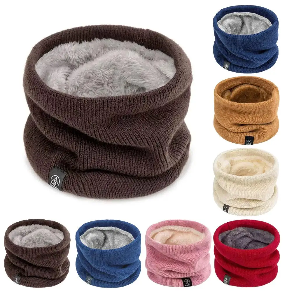 Unisex Thermal Knitted Neck Gaiter Winter Sport Scarf Windproof Face Cover For Skiing Running Cycling Cold Weather Outdoor