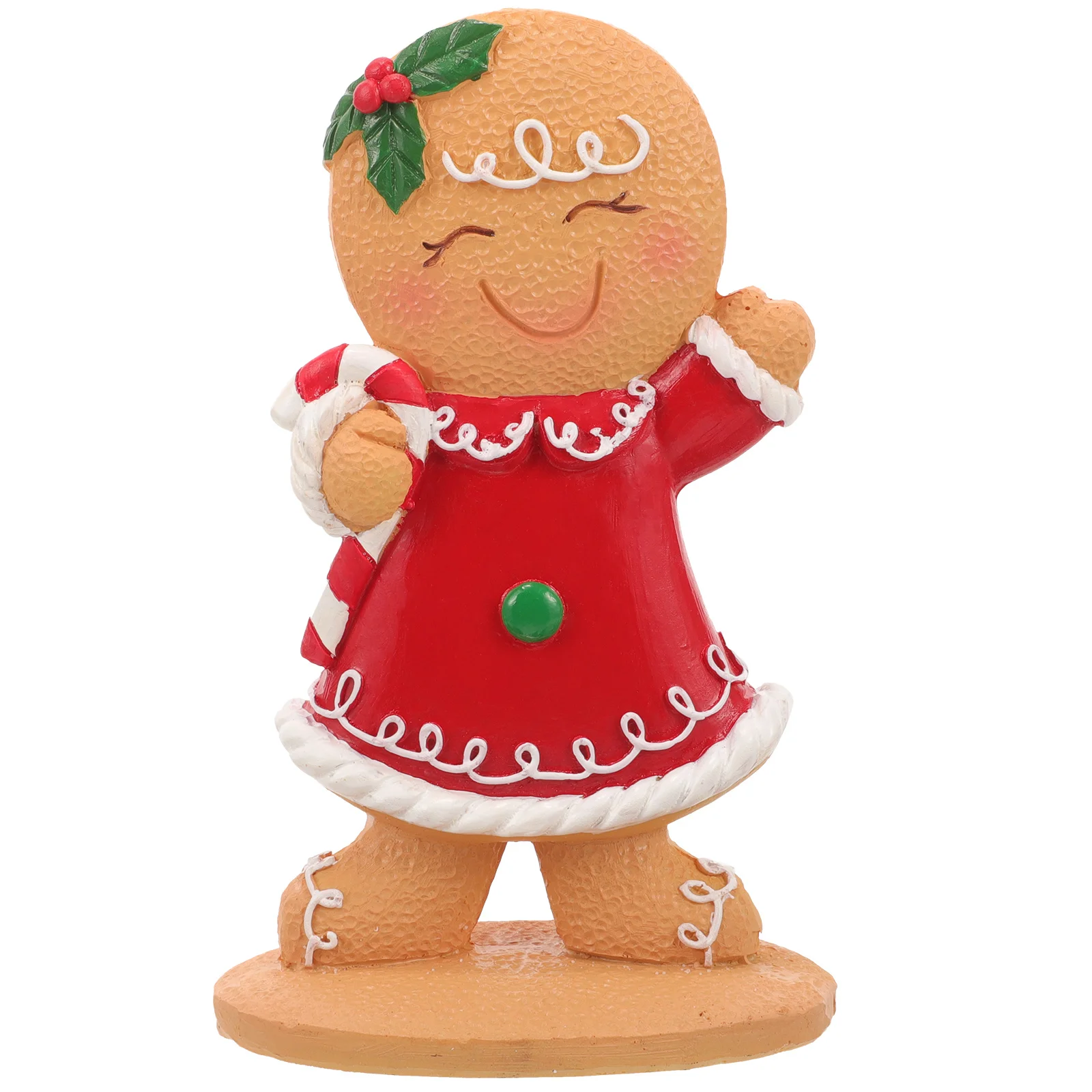 

Xmas Gingerbread Man Table Centerpiece Mini Christmas Decoration Bright Color Desktop Adornment for Festival Party Indoor Decor