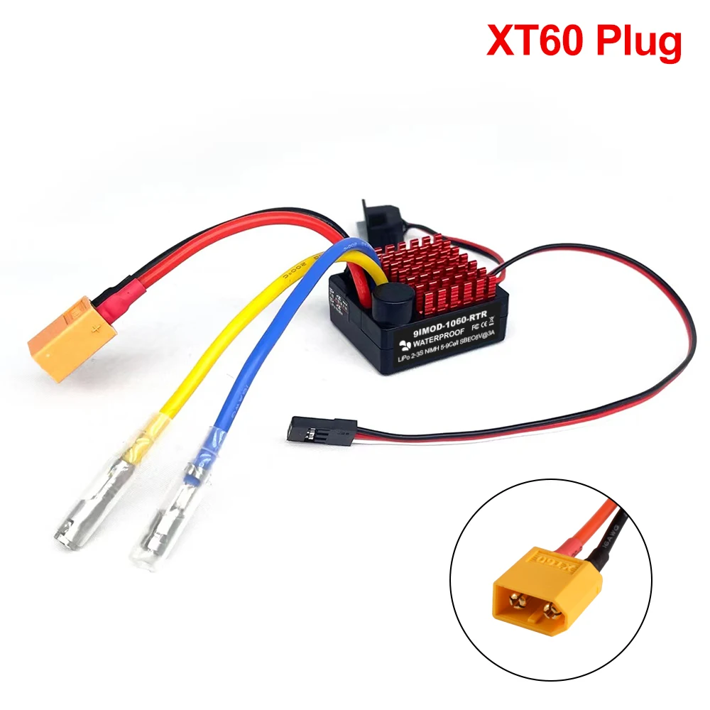 9IMOD 60A 80A ESC Geborsteld ESC 2-3S LiPo voor 1/10 1/12 RC Auto Crawler Truck met 550 Motoren
