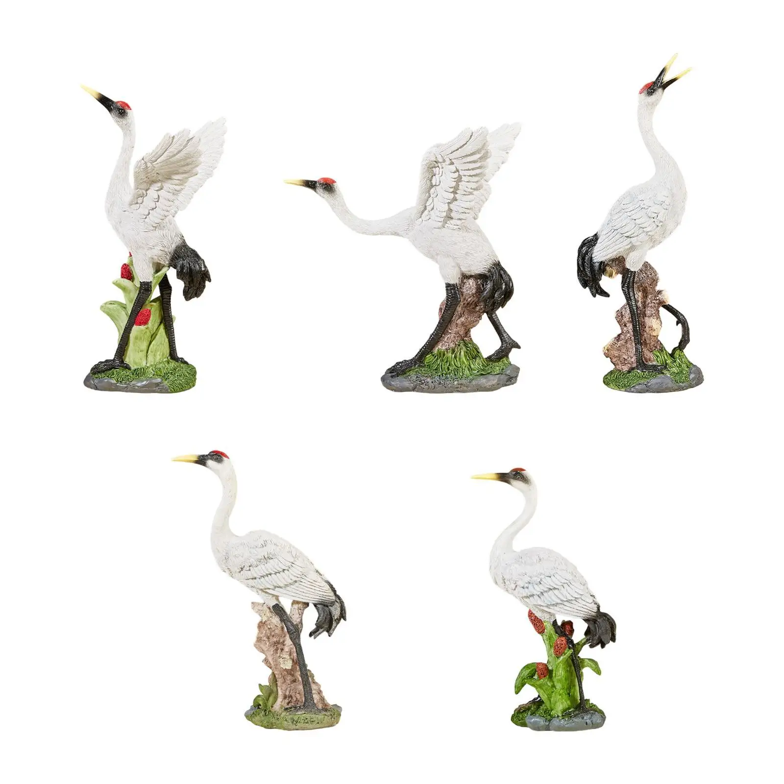 Crane Statue Resin Decorative Yard Decoration for Lawn Farmhouse Outside