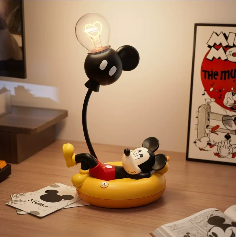 

[VIP] Mickey sleeping position Bedhead small desk lamp resin Action figure night lamp toys collection model bedroom decoration