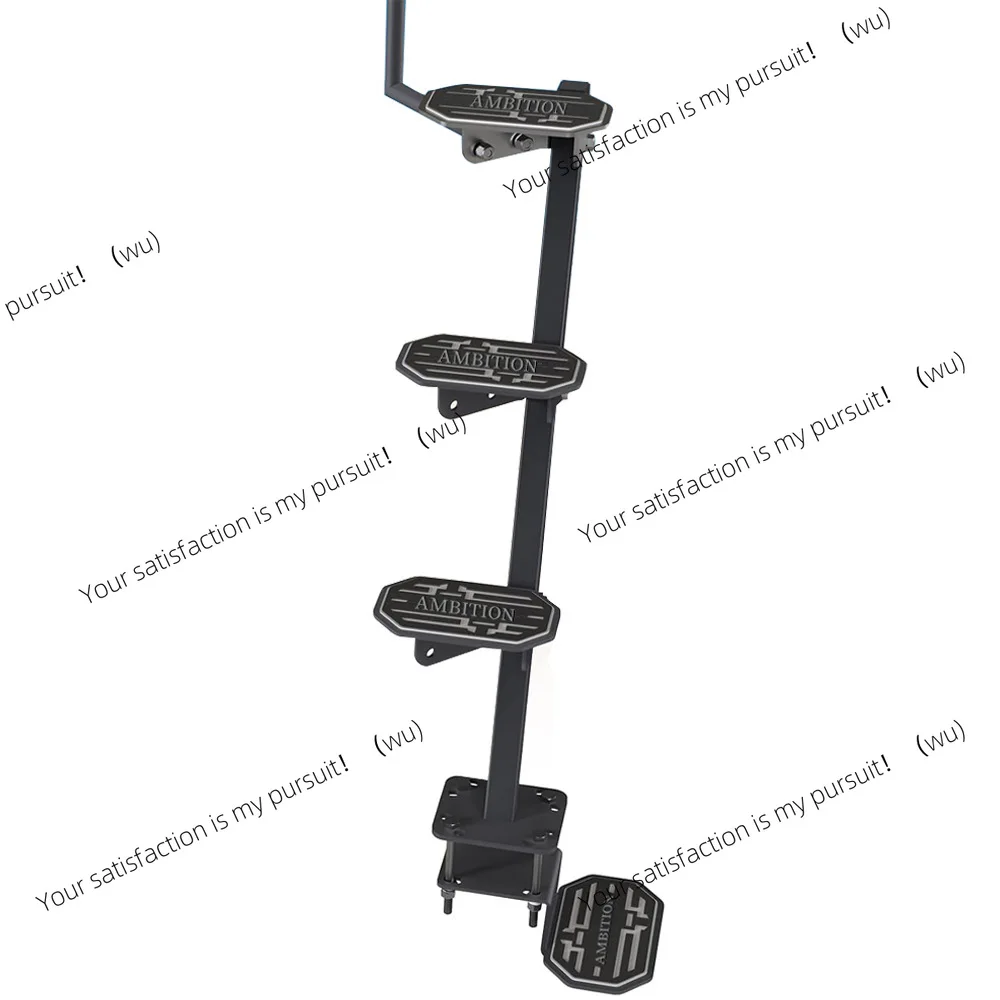 Four Order Heavy Duty Marine with Handrails EVA Anti-Slip Mat Surface Anti-Slip Marine Trailer Step Trailer Pedal