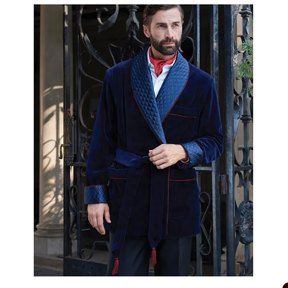 Chaqueta de terciopelo para fumar para hombre, esmoquin de boda, chaqueta ajustada con solapa y cinturón, chal de una pieza con solapa, traje para hombre, abrigo para graduación