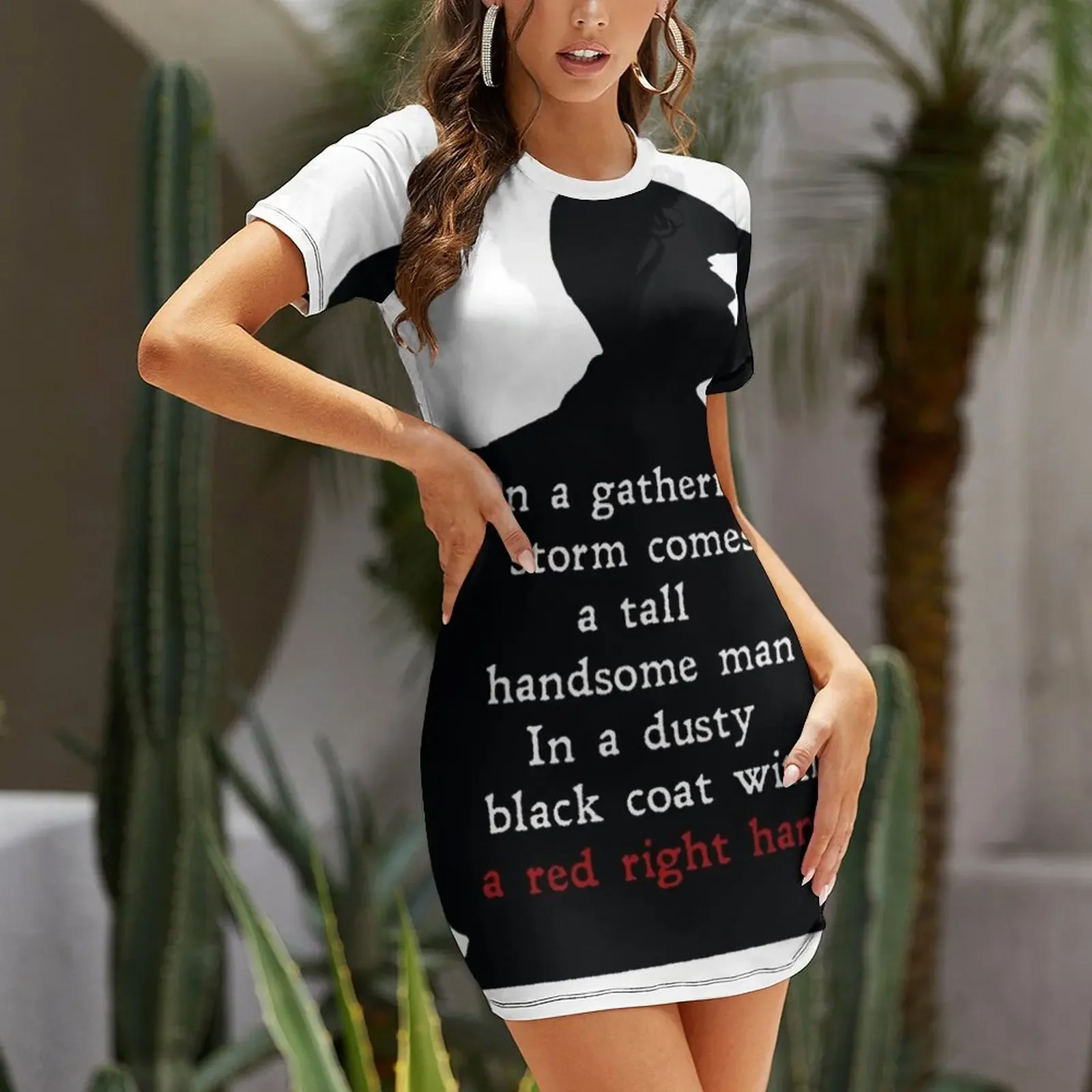 Red Right Hand Short-Sleeved Dress festival outfit women dresses for prom luxury dress women dresses Dress