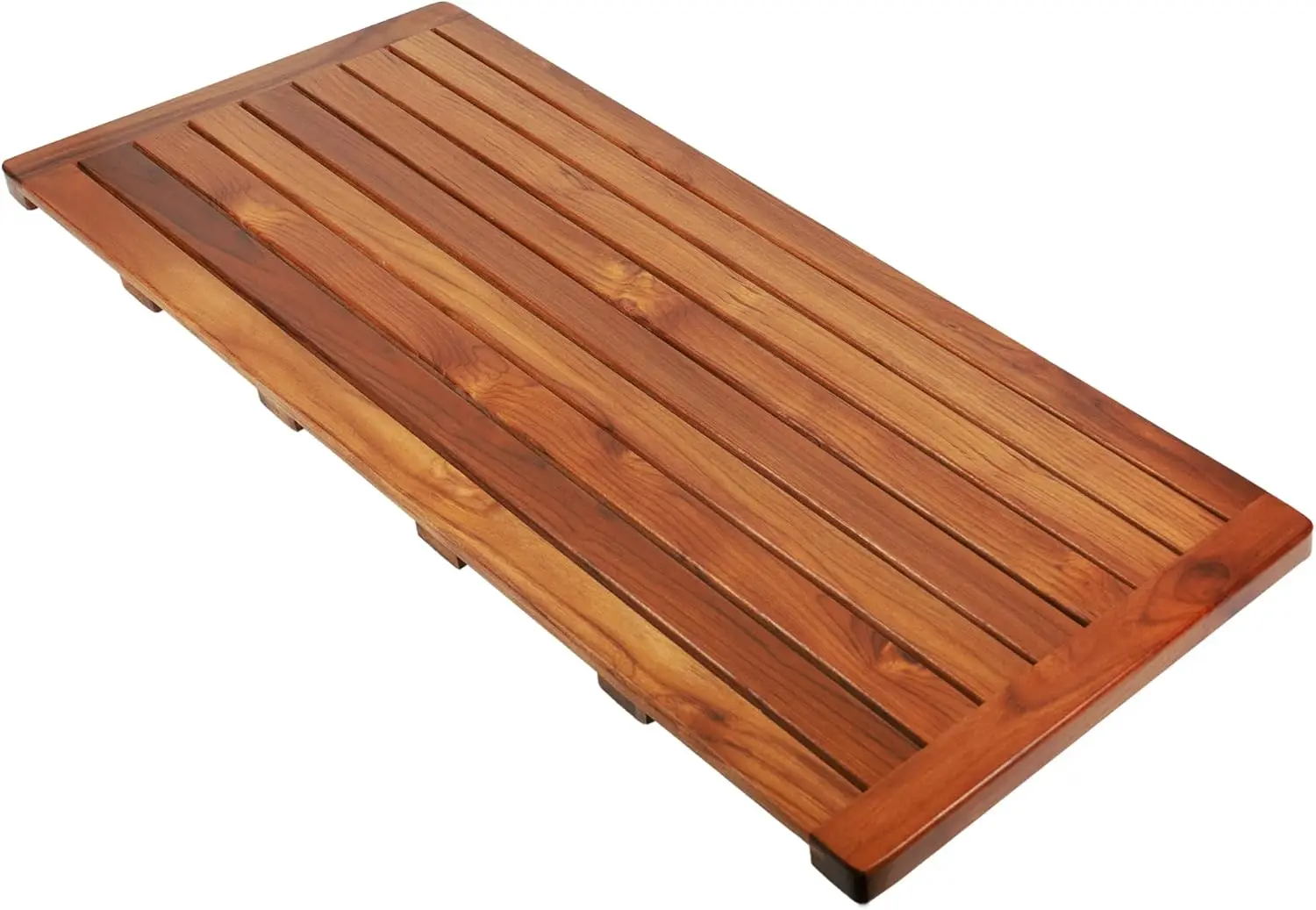 

Teak Bath Mat, Shower Mat Wood for Bathroom, (40"x18") Wooden Floor Mat Extra Large for Spa Home or Outdoor