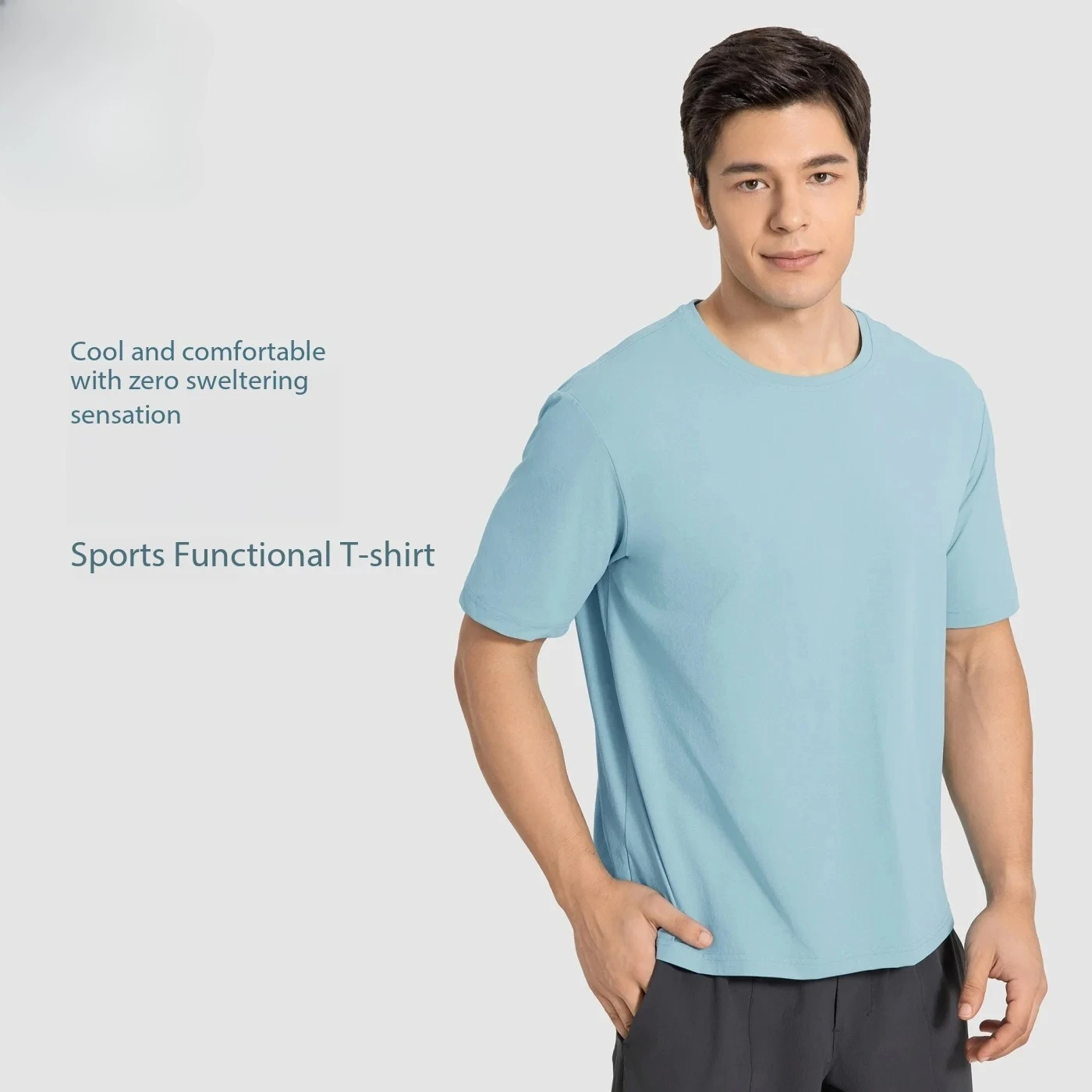 Lemon Outdoor Men's Tee Shirt Mens Yoga Outfit Quick Dry Sweat-wicking Sport Short Top Male Short Sleeve For Fitness