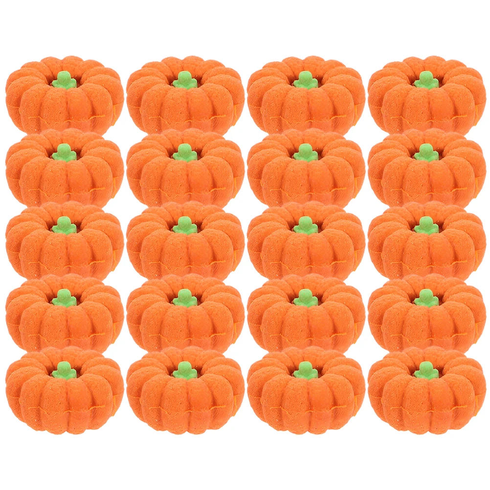 

20 Pcs Pumpkin Eraser Cartoon Rubbers Erasers Toys Cute Drawing Halloween Kid Kids Shaped Small Mini Pumpkins