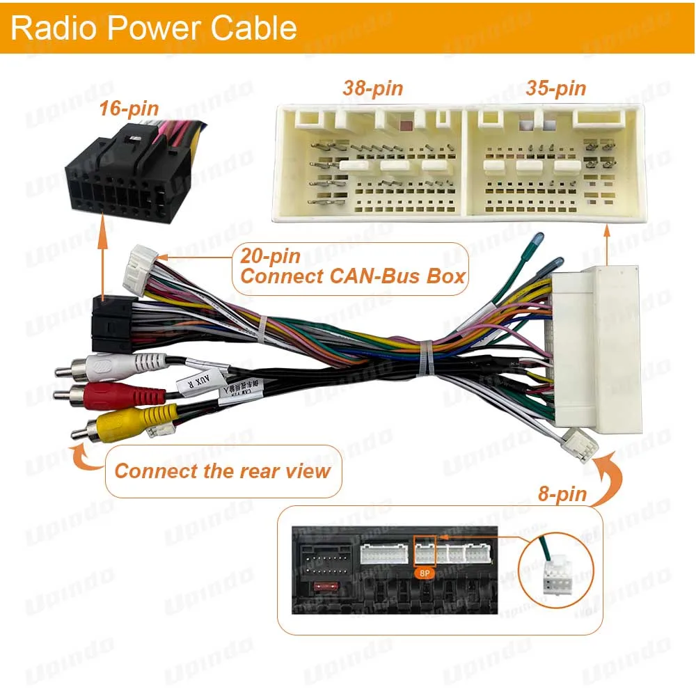 Car Radio Android Head Unit Cable CAN Bus Box Adapter Wiring Harness Power Connector for Hyundai KIA Niro 2016~2019