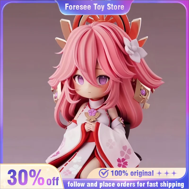 

In Stock 13.5cm Anime Genshin Impact Yae Miko Action Figure Model Statue Collection PVC Desk Decor Birthday Gift Toys for Kids