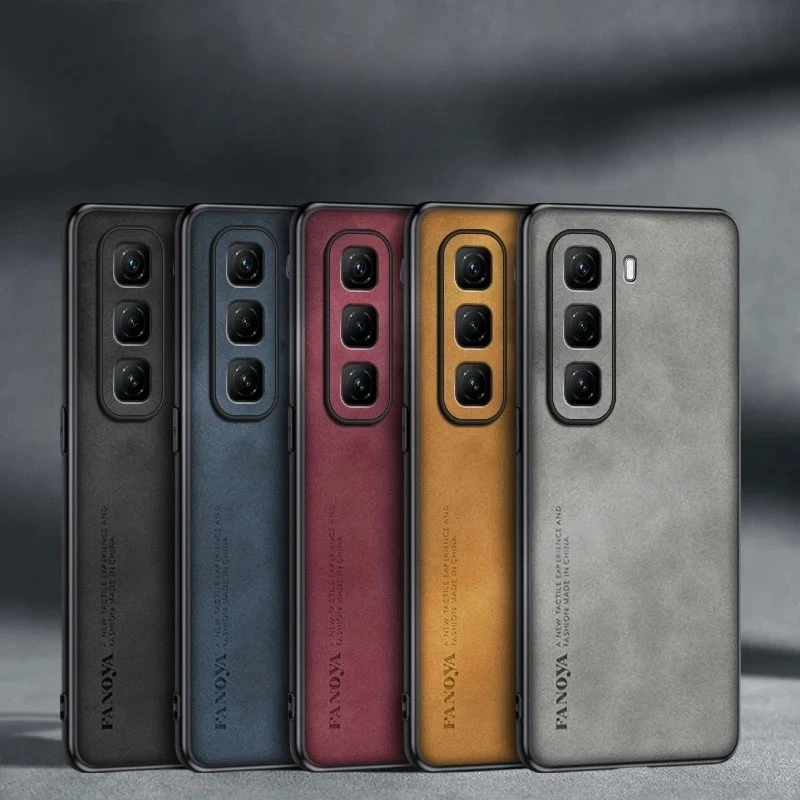 EUCAGR Schaffell Leder Stoßfest Silikon Fällen Für Infinix Heißer 50 40 50i 40i HOT50I 4G Hot50 hot40 Pro Plus Telefon Fall Abdeckung