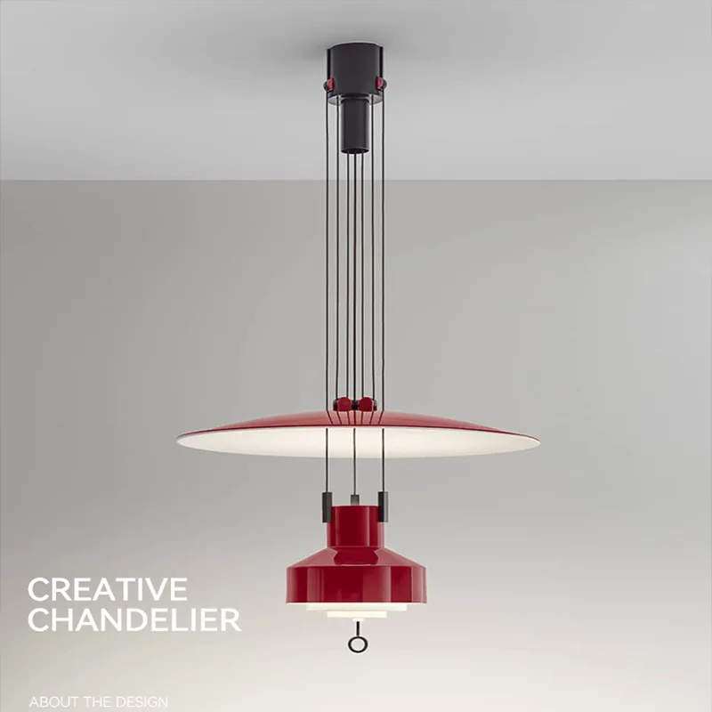 

Italy Stilnovo Restaurant Light Lift Pendant Nordic Creative Designer Bar Light Stretchable lamp chandeliers room decor