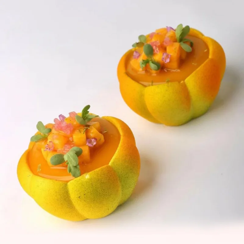 6 Cells Pumpkin pot Pudding Cup Silicone Cake Mold Food Grade Decorating Tools Kitchen Supplies Dessert Tools