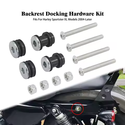 Motorcycle Detachable Backrest Sissy Bar Mounting Hardware Docking Sets For Harley Sportster XL 883 1200 Forty Eight 2004-Later