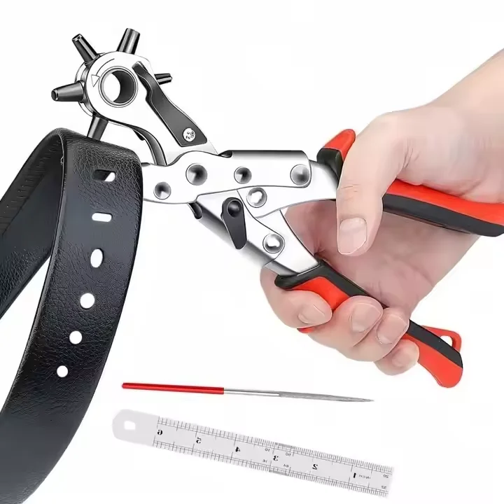 Wholesale Multi-Function Leather Paper Fabric Hole Punch Plier With Anti Skid Handle