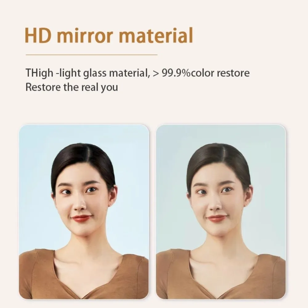 Wall Mounted Makeup Mirror Explosion Proof Black White Frame Tabletop Dressing Mirror Large Non Slip Student Vanity Mirror