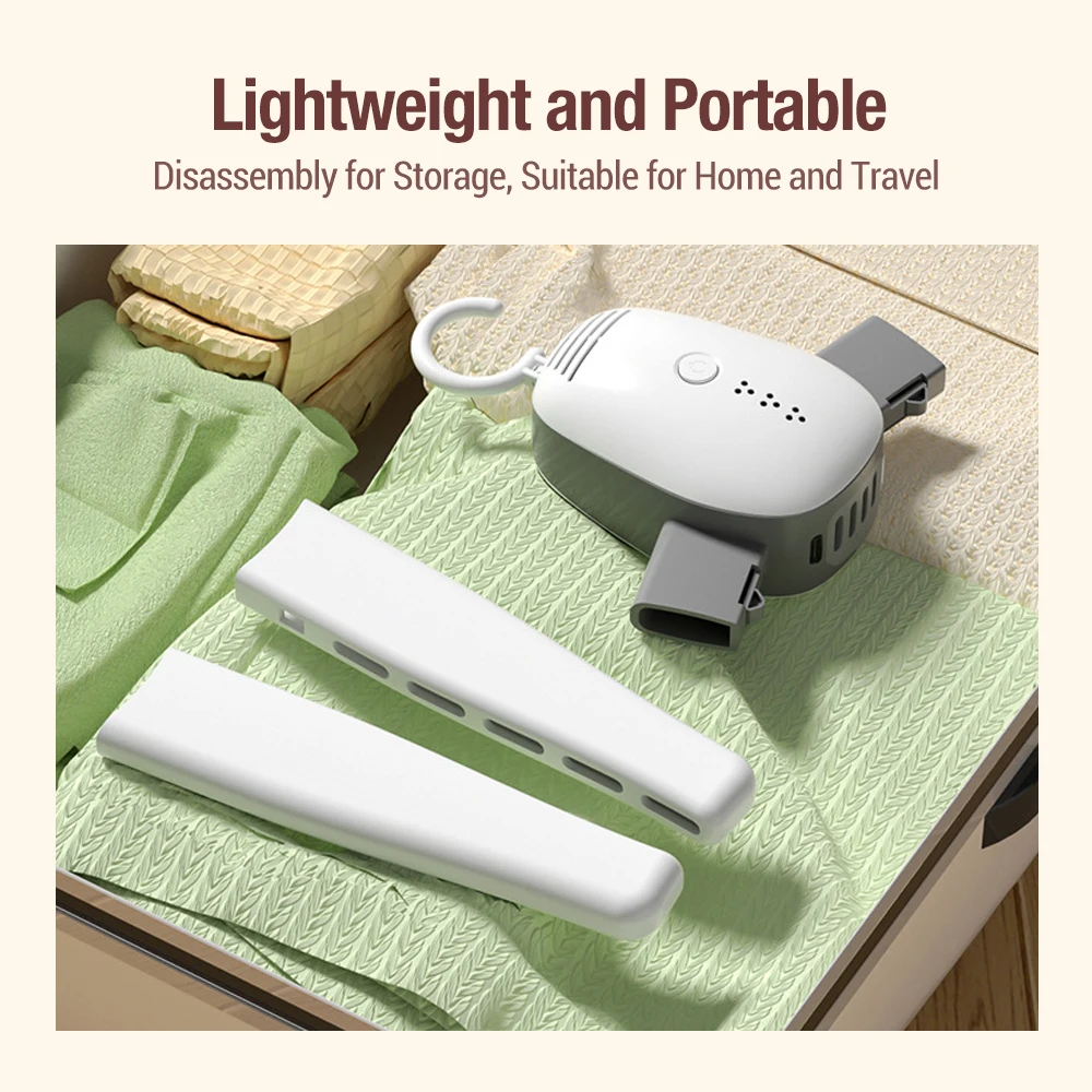 Electric Clothes Dryer Drying Rack Hang Dryer Machine Portable Travel Warm Air Dryer with Shoe Dryer Function 110V/220V for Home