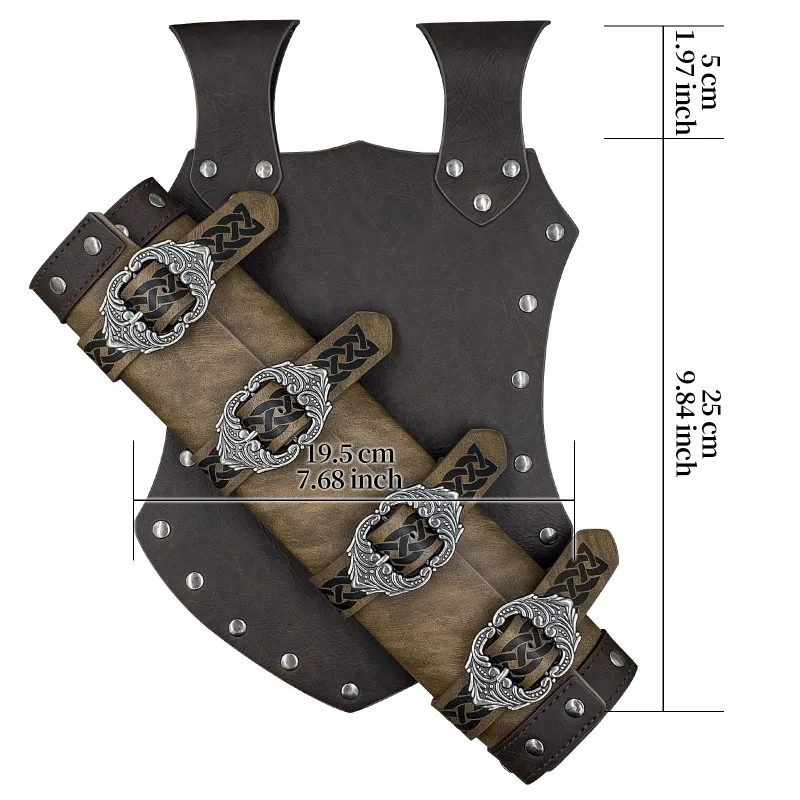 Mittelalterlicher Wikinger-Schwerthalter mit Lederrücken, Froschgeschirr, Holster für Erwachsene, Schulterrückseite, Scheide, Leder-Rapierhalter, Requisiten