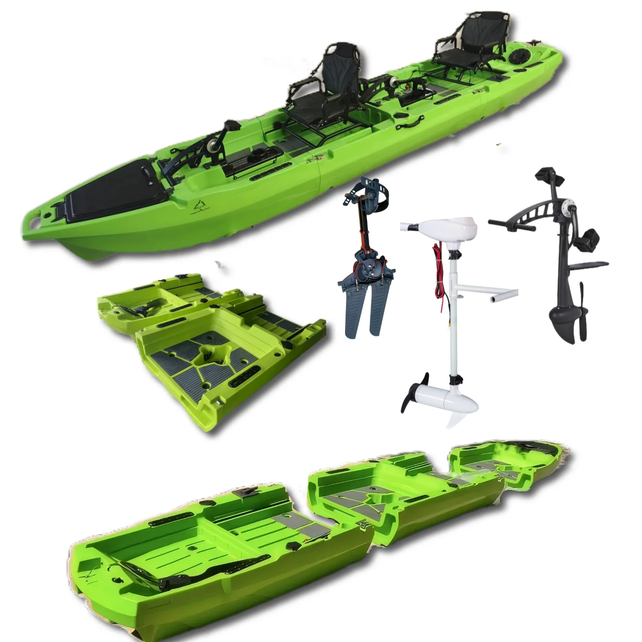 2-Person Detachable Modular Kayak, Easy-Storage Fishing Boat 2025