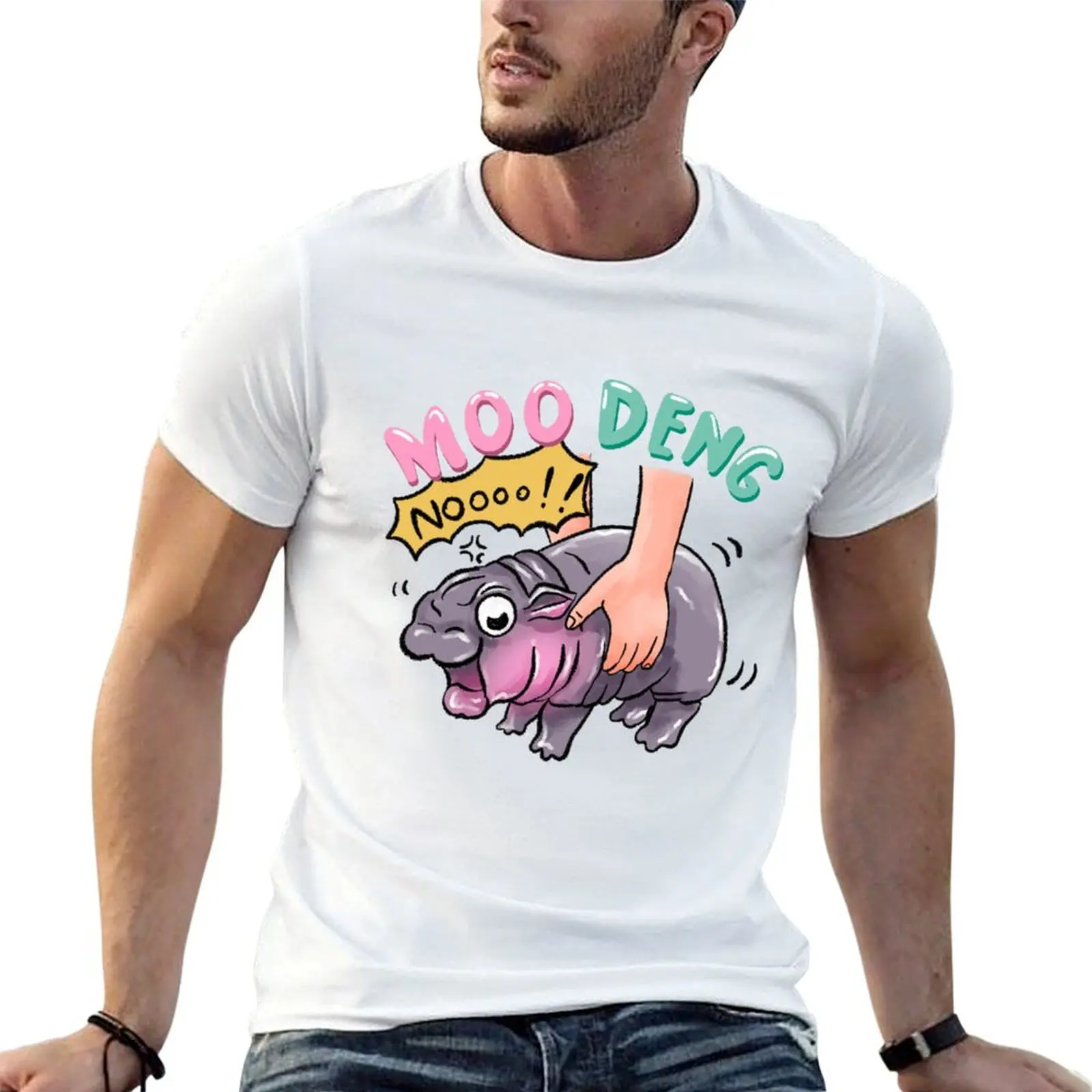 

humor percent funny Pygmy cotton T-Shirt MooDeng t Cute dark shirts for Baby shirt Hippo 100 Bouncy Pig t man