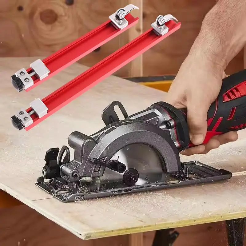

Adjustable Circular Saw Track Guide Aluminum Alloy Cutting Machine Base Plate Woodworking Cutting Tools Parts With Cushion
