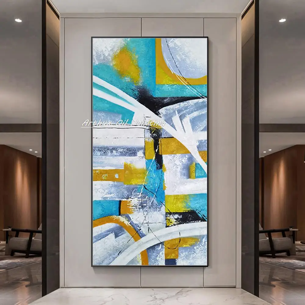 

Arthyx 100% Handmade Large Modern Abstract Knife Oil Painting On Canvas,Pop Art,Wall Picture,Corridor Home Decor For Living Room