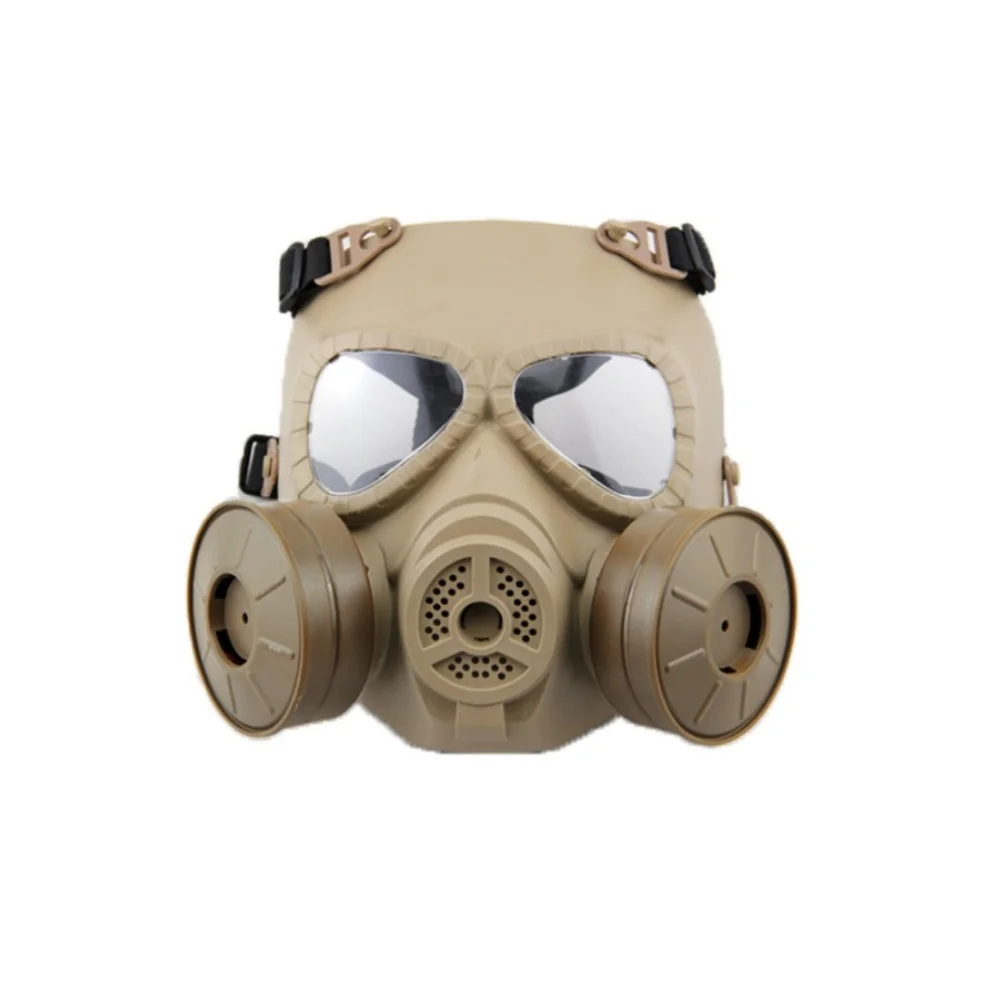 

Gas Mask Field Tactical Anti-virus and Anti-spittle Masks Skull Wicking Anti-Fog Double Wind Drum with Fan Gas Mask 07#