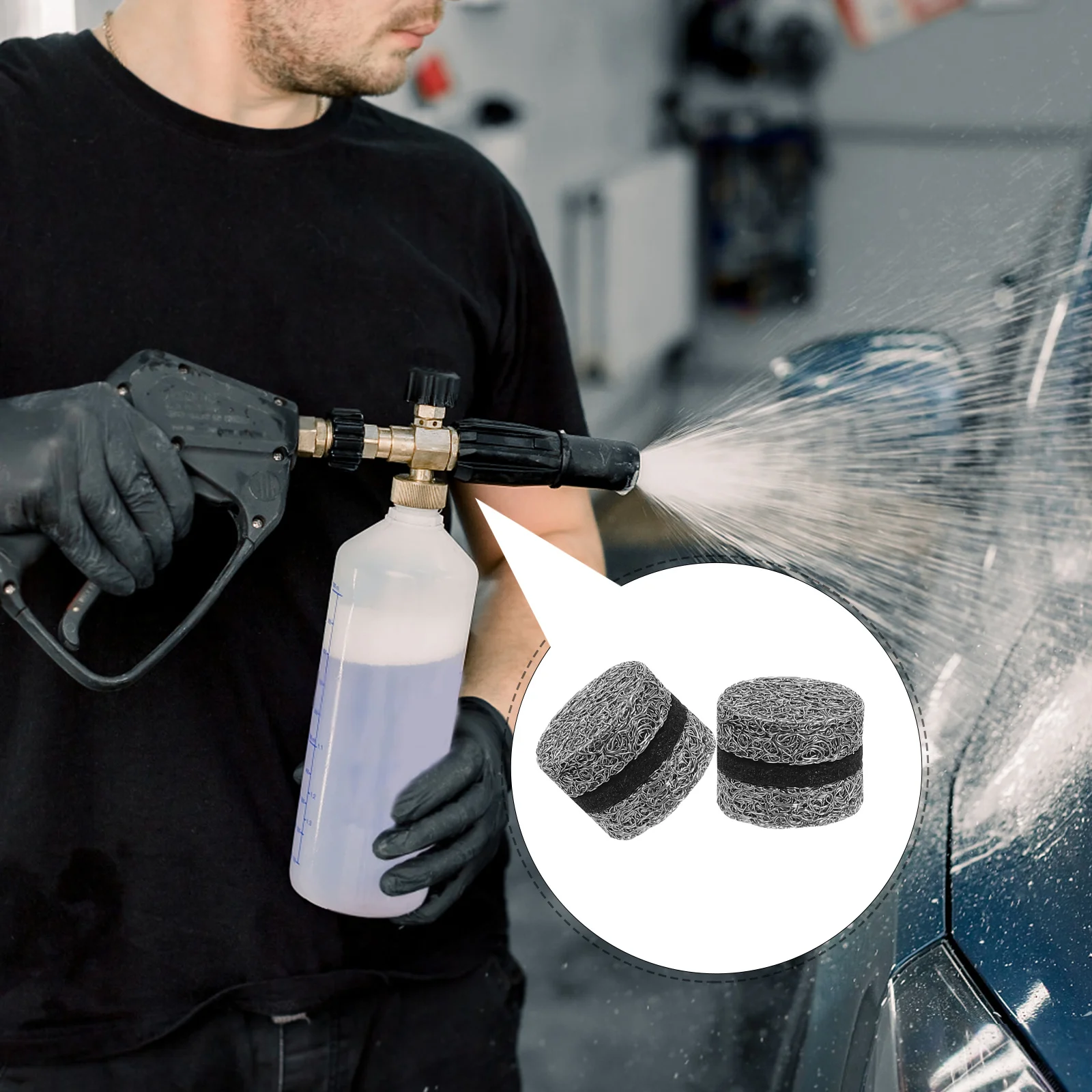 

2pcs Mesh Filter For Pressure Upgraded 3-Layer Lance Replacement, Snow Foam Lance, Power Washer Accessories, High Pressure