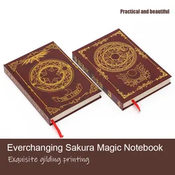 Anime Magic Card Girl Sakura Sakura Diary Book Kuro Magic Array Notebook Anime Peripheral Cartoon Notebook Vintage Stationery