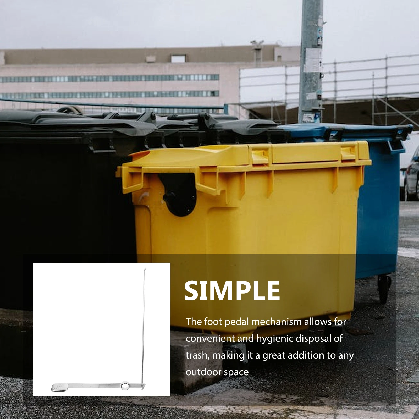 

Litter Can Pedal Trash Accessories Outdoor Garbage Bin Trashcan Cans
