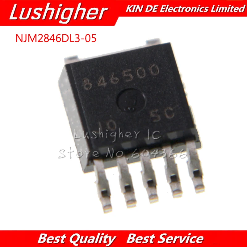 

10pcs NJM2846DL3-05 NJM2846DL3 NJM2846 LDO Voltage Regulator 5V 0.5A TO-252-5