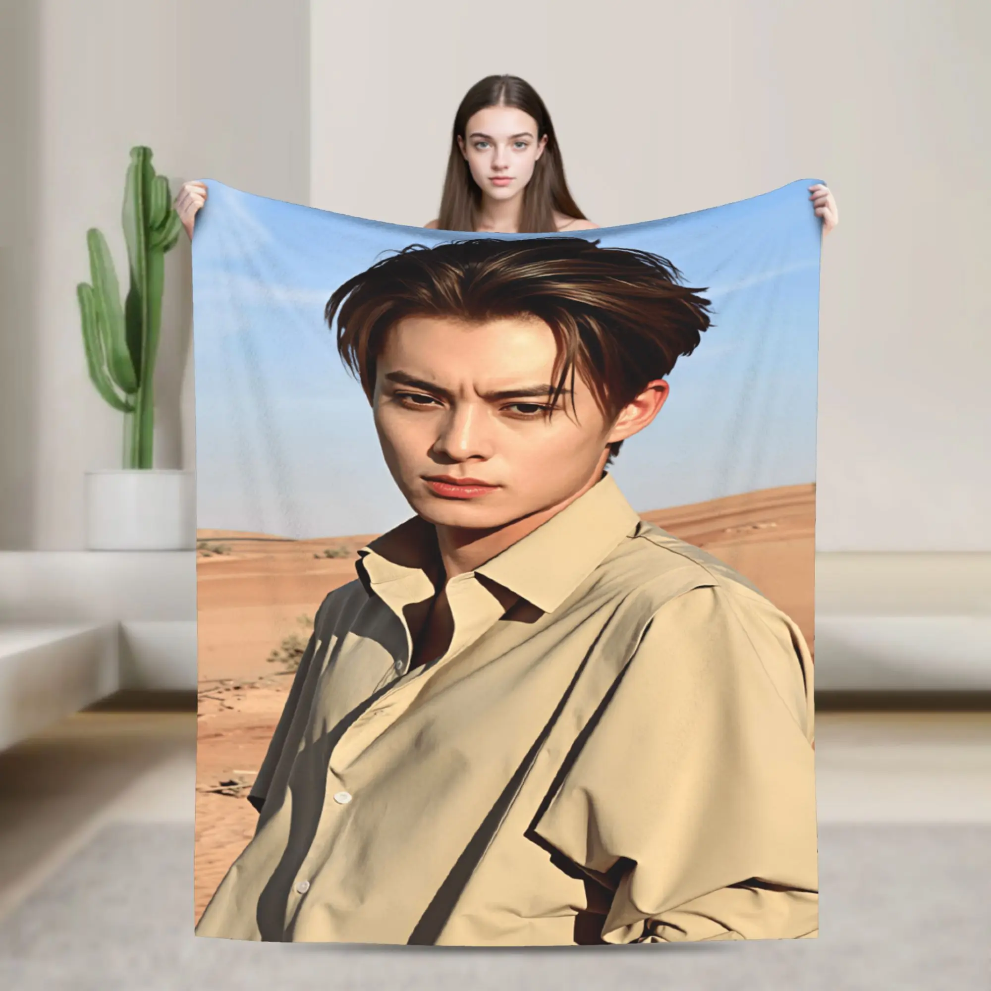 Wang Hedi Dylan Wang Actor Super Soft Blanket For Outdoor  Graphic Throw Blanket Winter Camping Flannel Bedspread