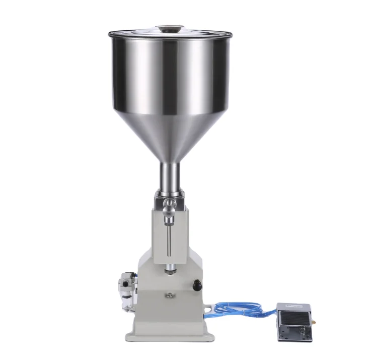 A02 Small Dose Quantitative Dispenser Pneumatic Soda Drinks Liquid Honey Paste Peanut Butter Filling Machine